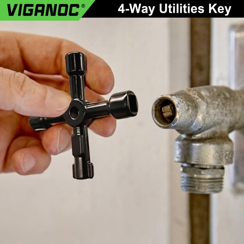 Viganoc 2Pc. 4 Way Multi-Functional Utilities Key for Electric Elevator