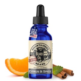 Beard Oil by Mountaineer Brand: WV Citrus & Spice. Beard Conditioning Oil, 2 Ounce Bottle