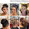 Rose bud Chignon Hairpiece Updo Synthetic Combs in Messy Bun