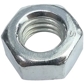 AERZETIX - C45712 - Set of 100 hexagon nuts 6 sides - metal parts clamping assembly - made of galvanised steel 8.8 - thread M6 metric female - DIY - DIN 934 - colour silver