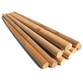 Trustleaf 16mm x 200mm Birch Hardwood Wooden Craft Sticks/Dowels - Seconds (20 Dowels)