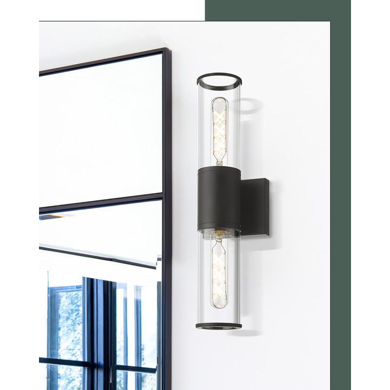 METWET Black Vanity Light Set of 2, 2 Light Modern