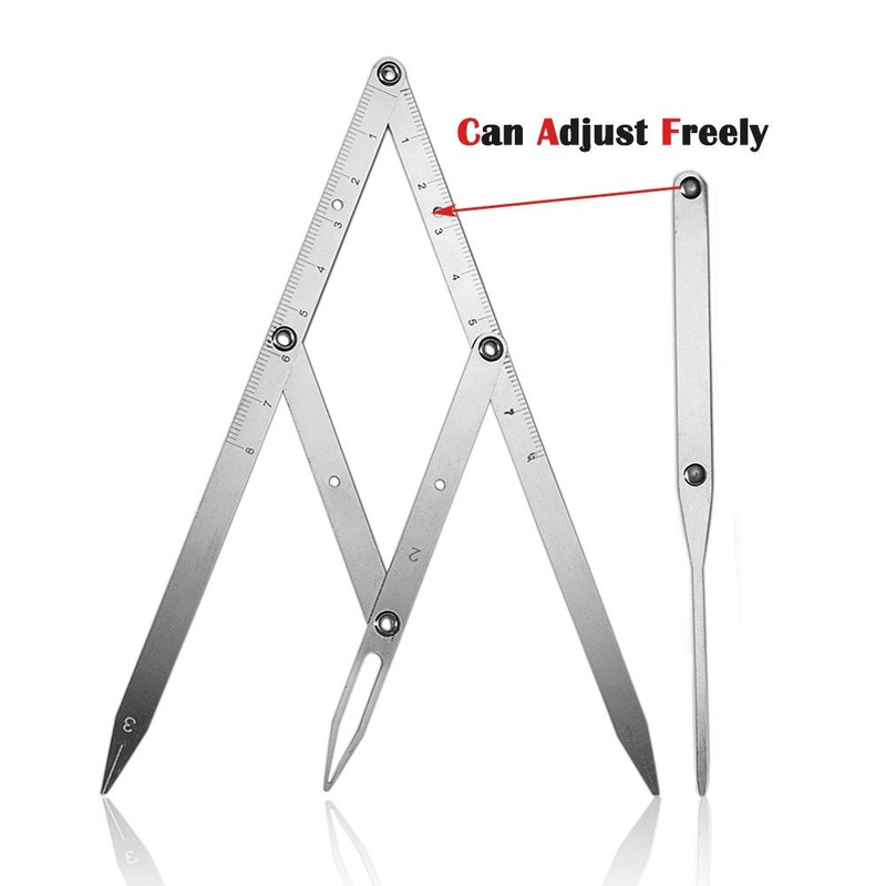 ATOMUS Eyebrow Ruler Stainless Steel Eyebrow Ruler Three-Point Positioning Removable