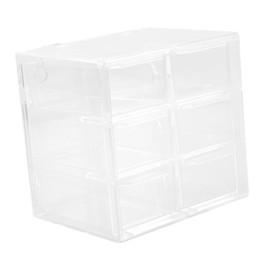 KOMBIUDA 6grids Drawer Organizer Acrylic Storage Compartments for Easy Access and Dust Protection for Home and Office Sundries