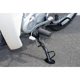 Kijima 213-055 Motorcycle Parts, Wide Plate Side Stand, Fall Prevention, Steel Black Finish, Super Cub 50/110