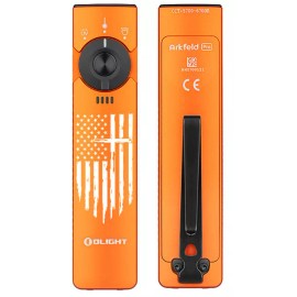 Olight Arkfeld Pro Orange CW Amercian Flag, LED Light/UV/Green Beam, 1300 Lum