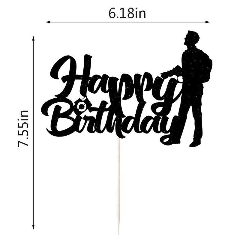 LVEUD Decoración para tarta de cumpleaños con diseño de cámara