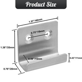 LOUZAGO 10 Pcs Wall Hanger, Stainless Steel Wall Mount Brackets Hook Wall Tile Bracket , Heavy Duty Wall Tile Hanger for Picture Frame, Mirrors (Silver, Medium)