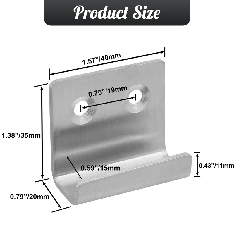 LOUZAGO 10 Pcs Wall Hanger, Stainless Steel Wall Mount Brackets