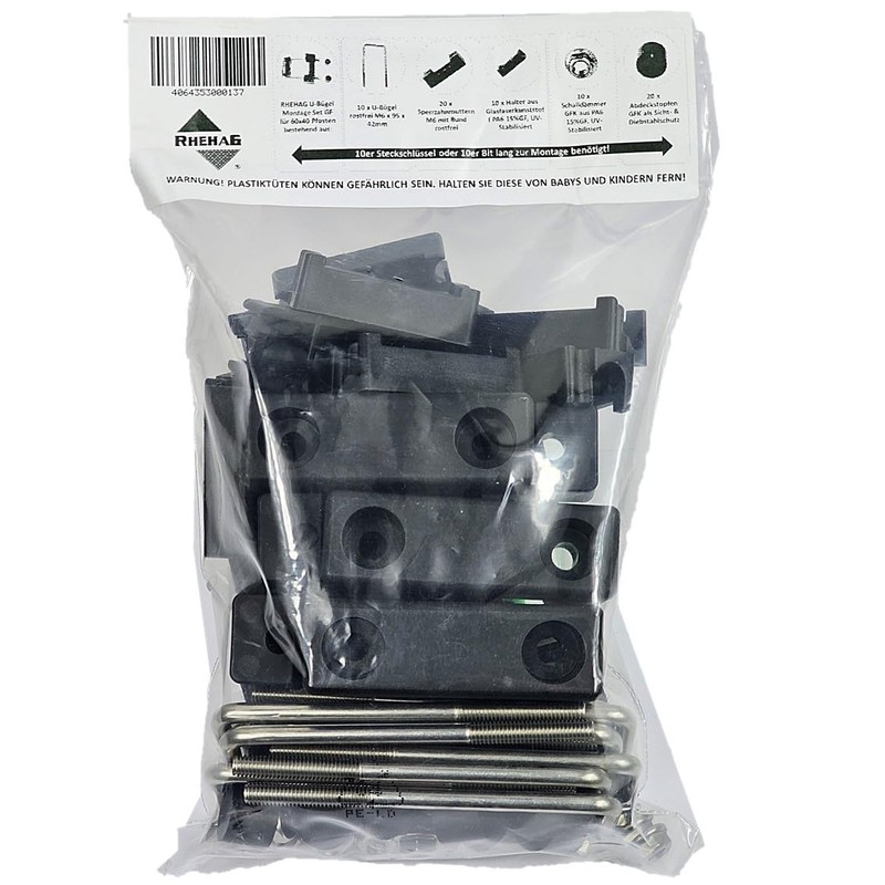 RHEHAG U-Bolt Mounting Set GF 60 x 40 Post Double