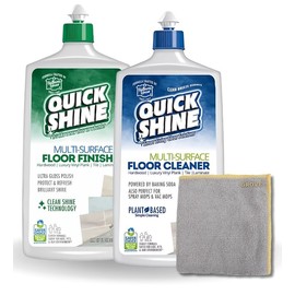 Grove Quick Shine Floor Finish Bundle - Wood Floor Polish - Vinyl Floor Cleaner - Hardwood Floor Polish - Floor Cleaner Solution for Tile, Linoleum, and Marble - Floor Cleaner - Laminate Wood Cleaner