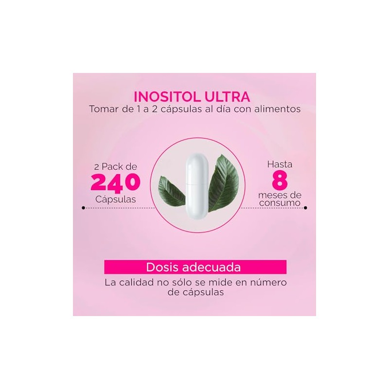 Oby Myo Inositol Chiro Ratio 240 Capsulas 050 Porcion Ingredientes