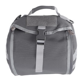 BORDSTRACT Outdoor Helmet Bag, Nylon Waterproof Motorcycle Bike Bicycle Helmet Storage Bag Zipper Pocket Padded InteriorLarge Capacity for Camping HikingTravel Fishing(Gray)