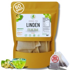 Tila Té (Linden Tea) – 60 Tea Bags – 100% Natural, Vegan, Herbal – Caffeine-Free, Gluten-Free, Non-GMO – Soothing Traditional Infusion – by Bexpertsusa