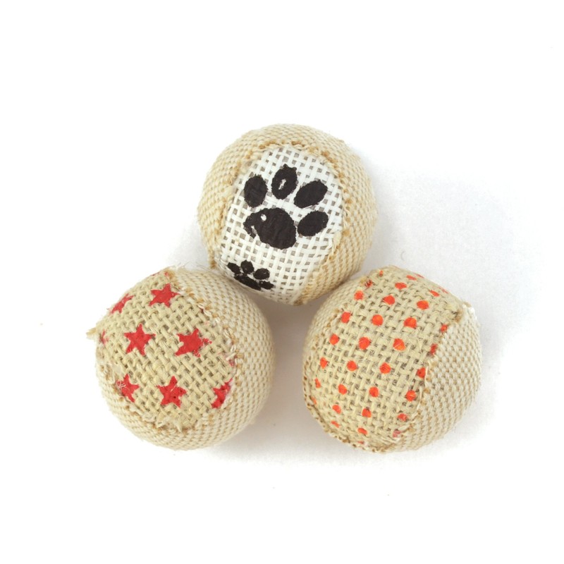 Trixie Rattle Balls with Jute Diameter 5 cm, Pack of