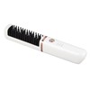 Hair Straightener Brush USB Rechargeable Hair Straightening Curling Brush Pearl