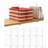 HBlife 12 Inches Tall [Extra Tall Version] Clear Shelf Dividers,
