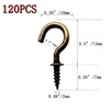 MYYZMY 120 Pcs 1/2 Inch Screw-in Hooks Nickel Plated Metal