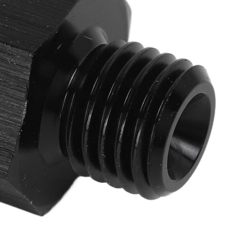1 Pair AN4 to M8 Oil Cooler Fitting Adapter Black