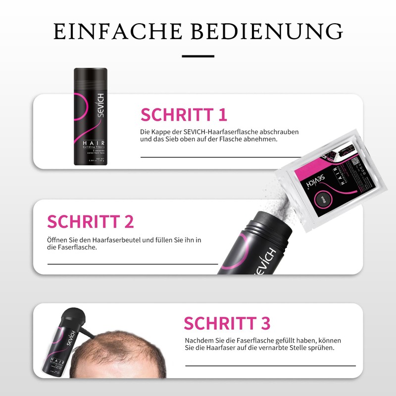 SEVICH Sevich Streuhaar - 100g Nachfllpackung Fr Haarausfall Oder Dnner