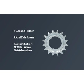 Sprocket for Nexus I Alfine Sprocket for Bicycle Rear Wheel Gear Hub Wear Part Hub Replacement Sprocket (Silver 16 Z)