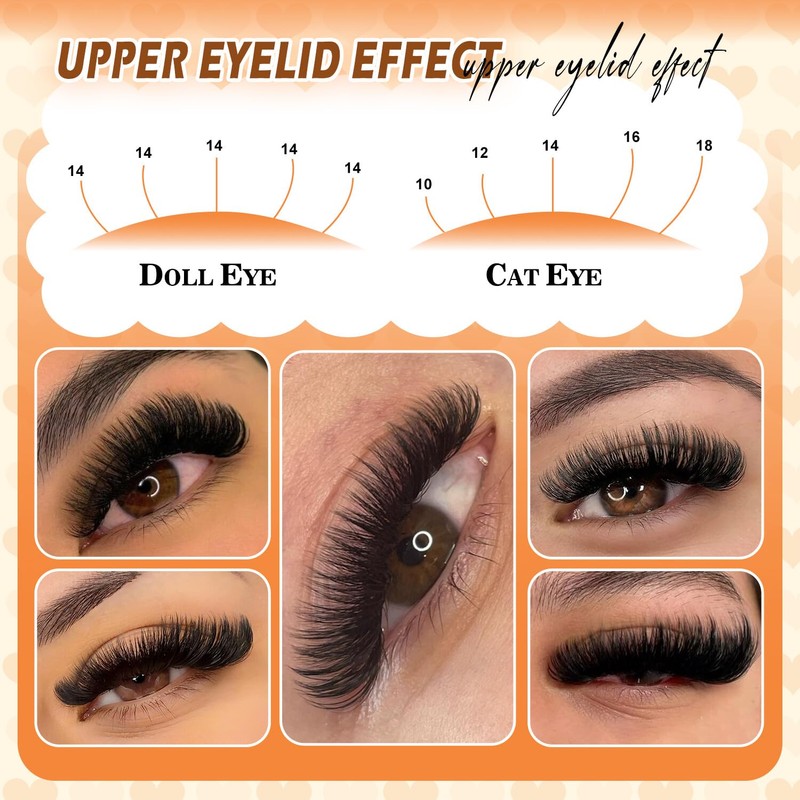 Lash Clusters, Thick 200D Volume Eyelash Clusters 10-18mm, Soft Lightweight