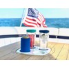 Sqoozie Non-Tipping Insulated Boat Can Holder (Island Blue, Standard)