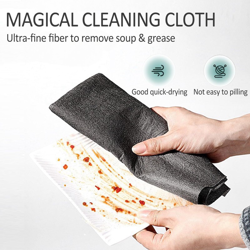 flintronic 10 Pack Magic Cleaning Cloths, Microfiber Glass Cleaning Cloth,