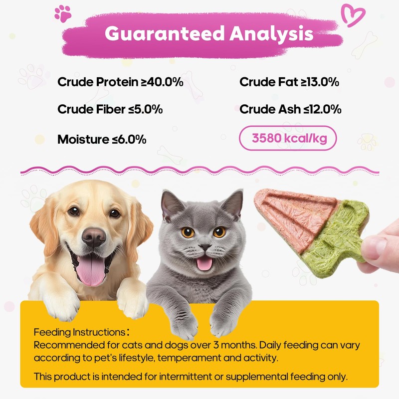 Whiskopia Freeze-Dried Dog & Cat Treats with Watermelon Shapes, Interactive