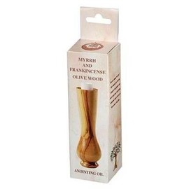 Anointing Oil Frankincense & Myrrh Olivewood Bottle 1/3 oz