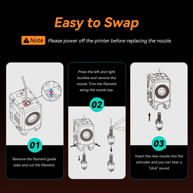 Flashforge Nozzle Assembly for Adventurer 5M 3D Printer, 280°C High