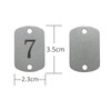 Rectangular Stainless Steel Numbered Tags Key Tags with Two Holes