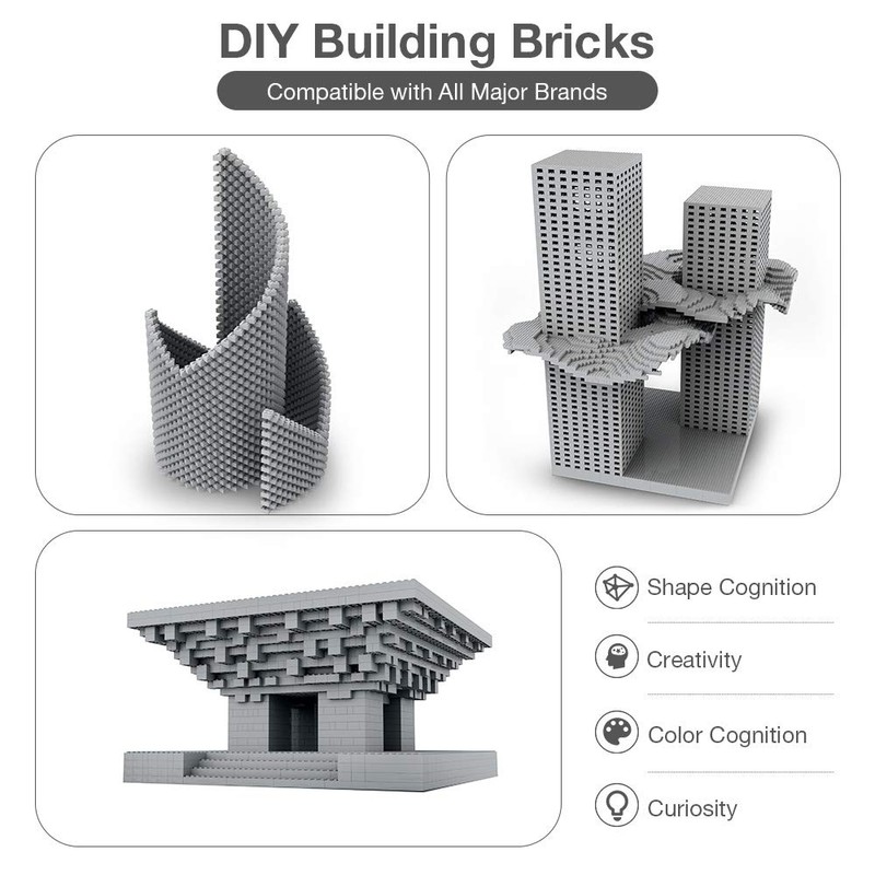 Lekebaby Classic 1500 Pieces Building Bricks Kit Basic Brick Set