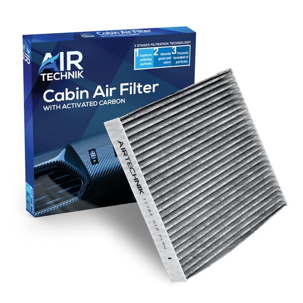AirTechnik CF11182 Cabin Air Filter w/Activated Carbon | Fits Select 2011-2023 Vehicles Acura Integra MDX, RDX, TLX/Honda Civic, Clarity, CRV, CRZ, Fit, HRV, Insight, Odyssey - 80291-T5R-A01