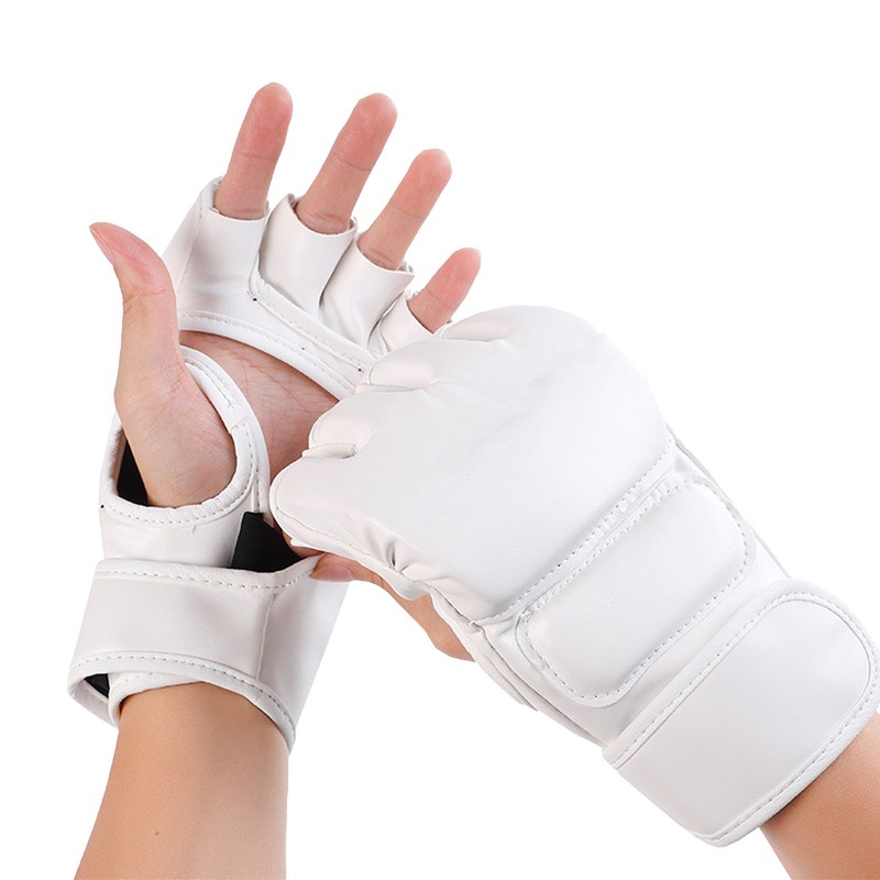 Half Finger Boxing Gloves Punching Bag Open Palms Fighting Kickboxing