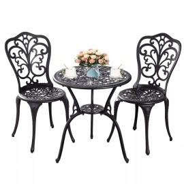 Withniture Outdoor Bistro 3Piece Set All Weather Patio Bistro Furniture Set for Garden,Yard