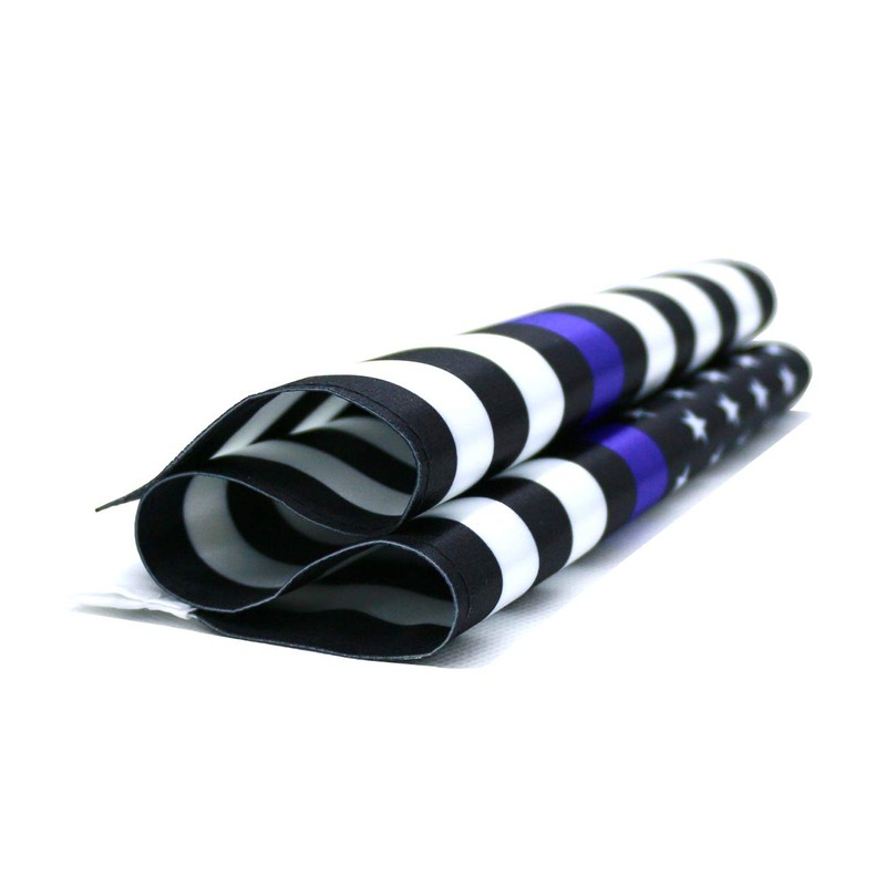 Motorcycle American Flag 7"x10" Thin Blue Line Flag Double-Sided Motorcycle