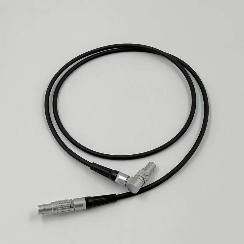 Rotatable Right Angle LEMO-Compatible 0B 2-Pin Male to 2-Pin Male