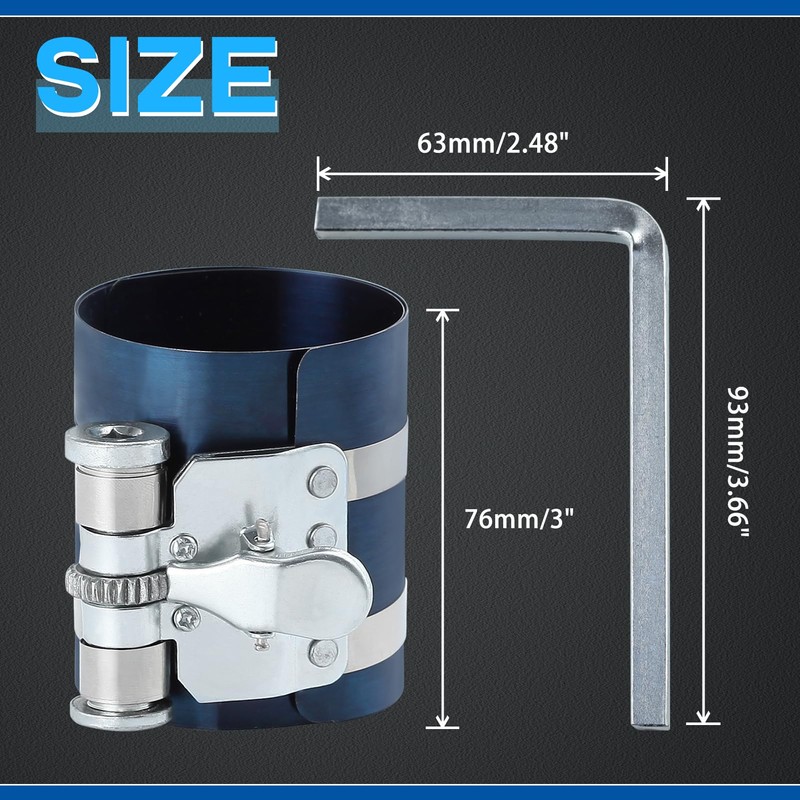 SPEEDWOX 3-Inch Piston Ring Compressor Tool Adjustable Ratchet Piston Ring