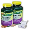 Spring Valley Cinnamon Capsules- 500mg Plus Chromium 180ct (Pack of