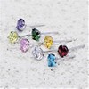 Bellitia Jewelry 925 Sterling Silver Gemstone Stud Earrings for Women,