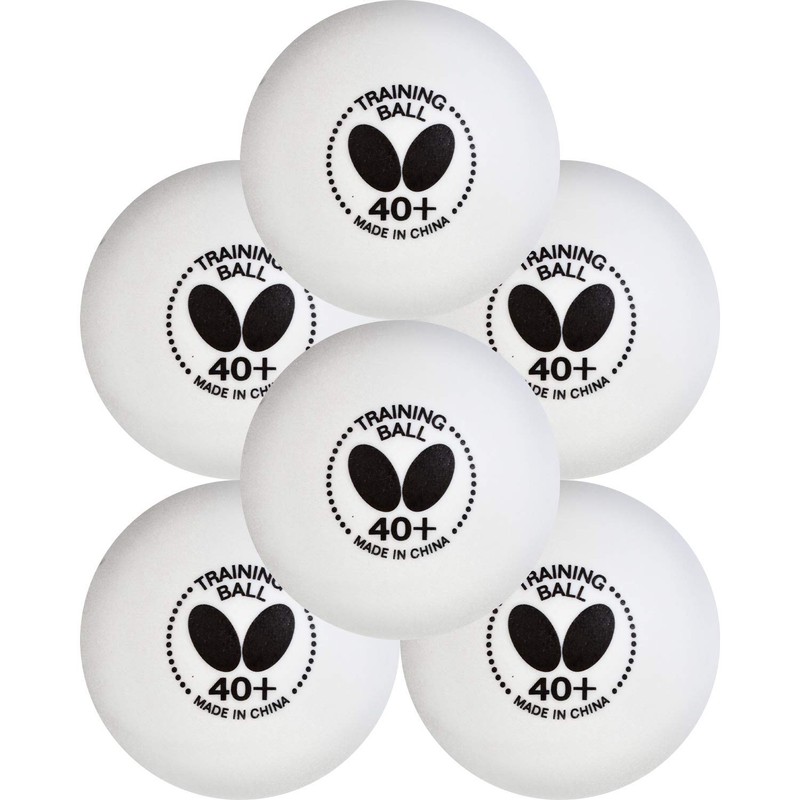 Butterfly 95840 Table Tennis Balls, Training Balls, 40+ White, 10