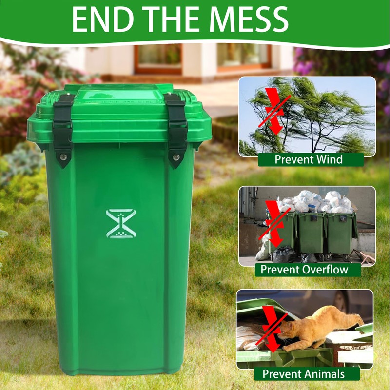 Foxmox Trash-Can Lock for Animals: Garbage Can Lid Locks for
