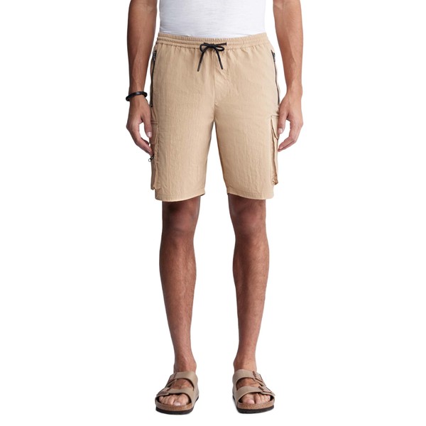 Buffalo David Bitton Men's Nylon Cargo Short, Tan