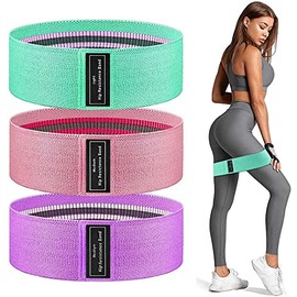 MYDEAR Bandas de Resistencia Set, 3 Niveles de Resistencia Bandas Elasticas de Fitness, Banda de Ejercicios de Cadera para la tonificación de Caderas, Bandas Antideslizantes para Fuerza de piernas