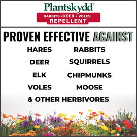 Plantskydd Animal Repellent - Repels Deer, Rabbits, Elk, Moose, Hares, Voles, Squirrels, Chipmunks and Other Herbivores; Ready to Use Liquid - 1.3 Gallon Jug (PS-5L)