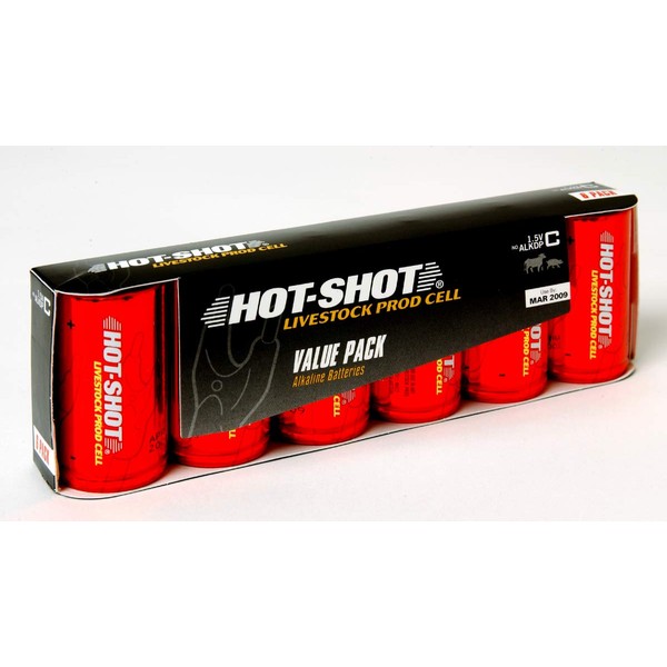 HOT-SHOT Replacement Battery Pack Six C Size Alkaline Batteries (Item No. ALKDP)