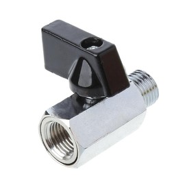 kxnps Brass Mini Ball Valve 1/4'' BSP Male to Female Thread Air Compressor Hose Ball Valve Switch Handle Replacement Pneumatic Plumbing Connector Pressure