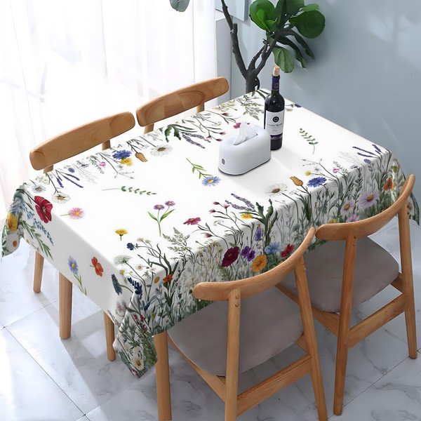 Wipe Clean Rectangular Tablecloth 60 x 102 Inches (150 x