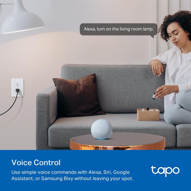 TP-Link Tapo Smart Plug P210M, Wi-Fi in-Wall Outlet, Matter Compatible,